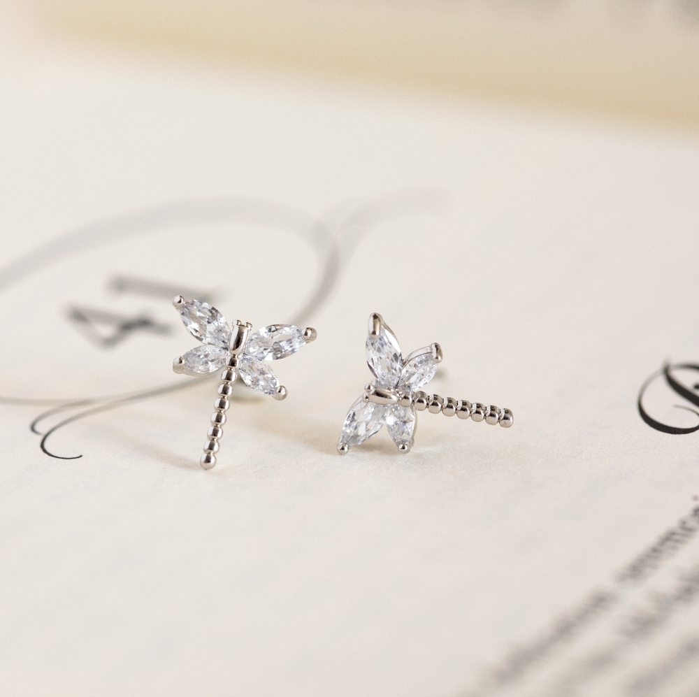 Sparkling Dragonfly Studs - Only 4 left! - Picture 7 of 9